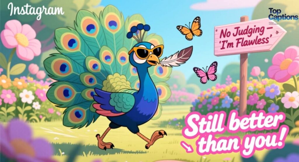 Funny Peacock Captions For Instagram