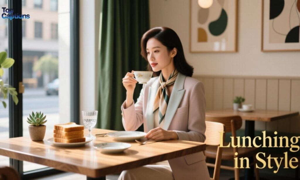 Captions for Lunching in Style