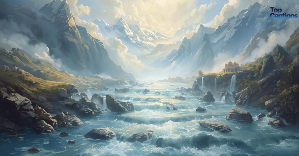 Flow of Ganga Captions