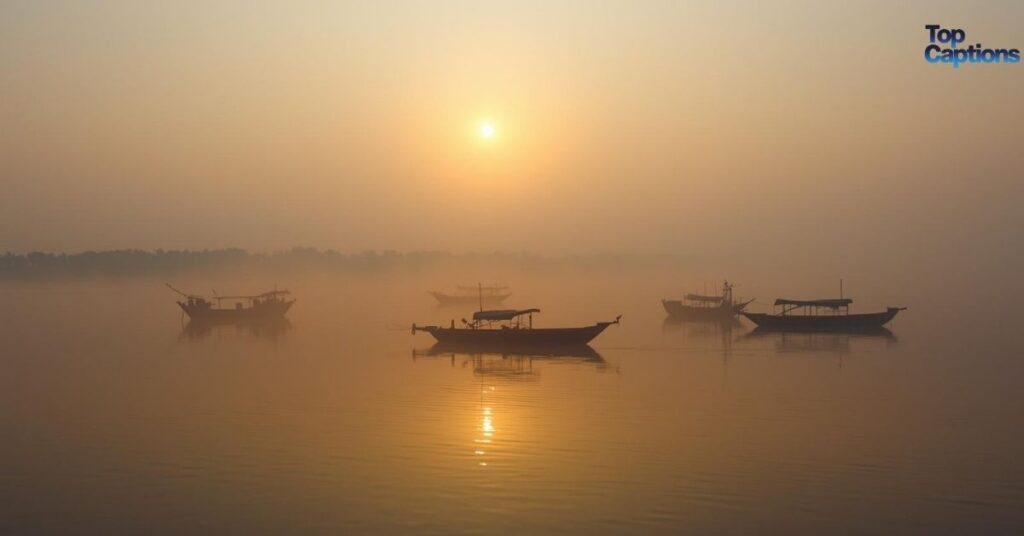 Nature’s Peace Ganga River Captions