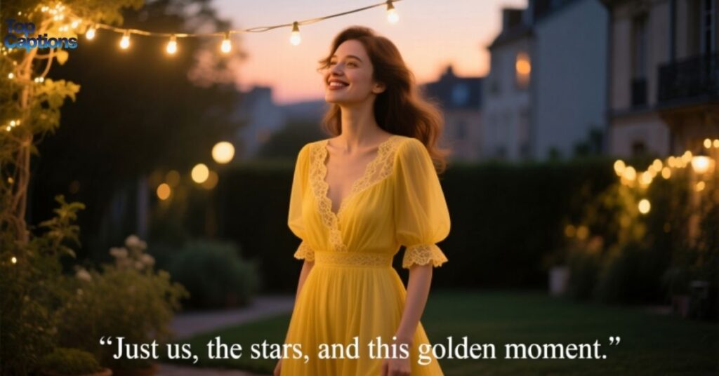 Romantic Yellow Dress Captions for Instagram Date Night Pics