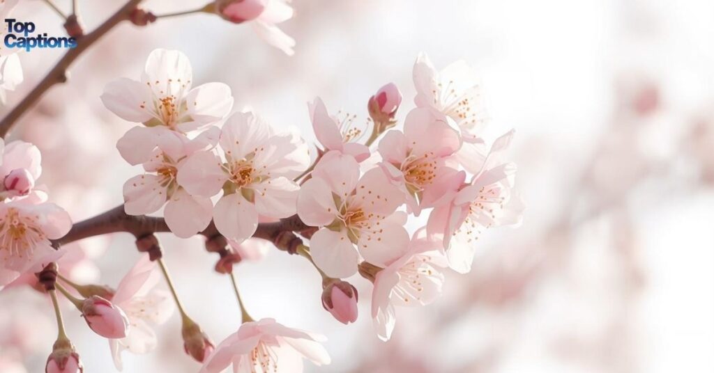 Simple Cherry Blossom Captions for Minimalist Feeds